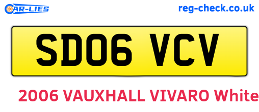 SD06VCV are the vehicle registration plates.