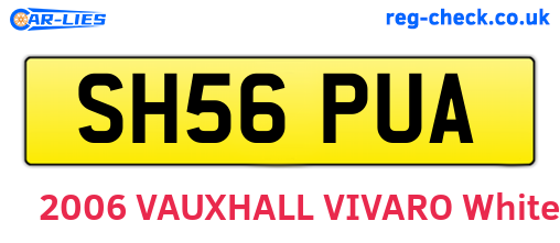 SH56PUA are the vehicle registration plates.