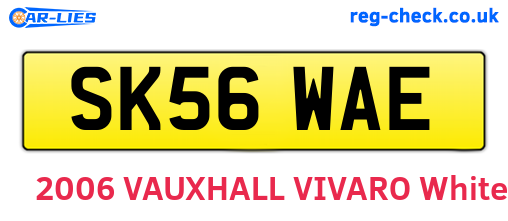 SK56WAE are the vehicle registration plates.