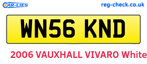 WN56KND are the vehicle registration plates.
