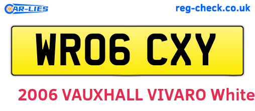 WR06CXY are the vehicle registration plates.