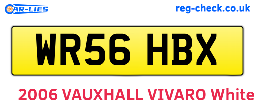 WR56HBX are the vehicle registration plates.