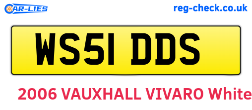 WS51DDS are the vehicle registration plates.