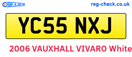 YC55NXJ are the vehicle registration plates.