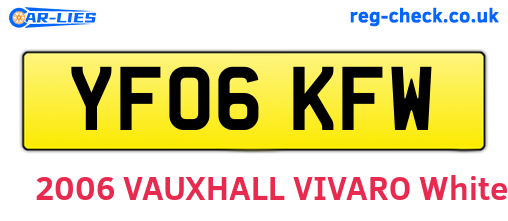 YF06KFW are the vehicle registration plates.
