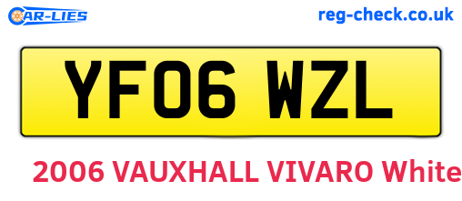 YF06WZL are the vehicle registration plates.