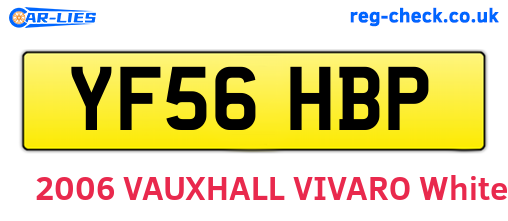 YF56HBP are the vehicle registration plates.