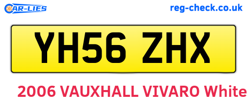 YH56ZHX are the vehicle registration plates.
