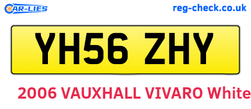 YH56ZHY are the vehicle registration plates.