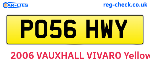 PO56HWY are the vehicle registration plates.