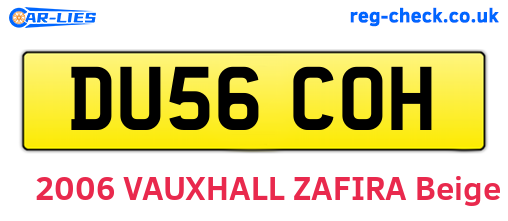 DU56COH are the vehicle registration plates.