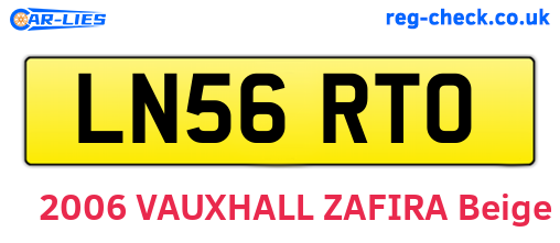 LN56RTO are the vehicle registration plates.