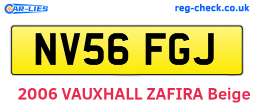 NV56FGJ are the vehicle registration plates.