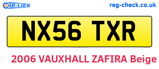 NX56TXR are the vehicle registration plates.