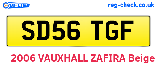 SD56TGF are the vehicle registration plates.