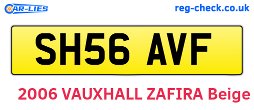 SH56AVF are the vehicle registration plates.