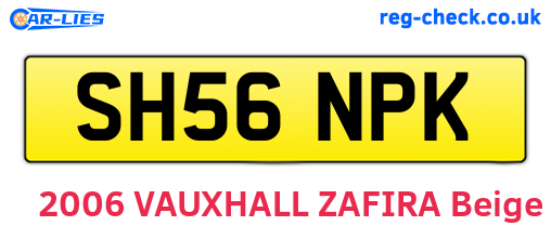 SH56NPK are the vehicle registration plates.