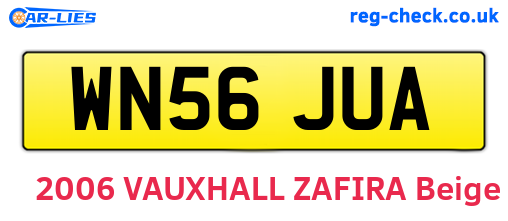 WN56JUA are the vehicle registration plates.