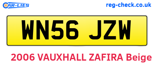 WN56JZW are the vehicle registration plates.