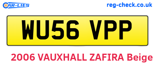 WU56VPP are the vehicle registration plates.