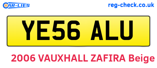 YE56ALU are the vehicle registration plates.