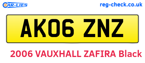 AK06ZNZ are the vehicle registration plates.
