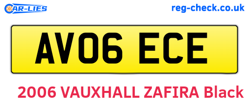 AV06ECE are the vehicle registration plates.