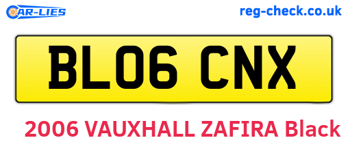 BL06CNX are the vehicle registration plates.