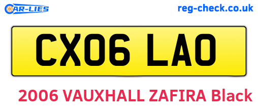 CX06LAO are the vehicle registration plates.
