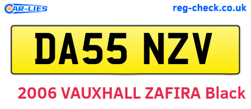 DA55NZV are the vehicle registration plates.