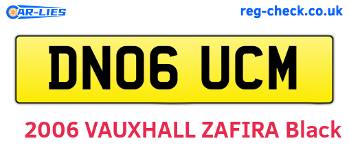 DN06UCM are the vehicle registration plates.