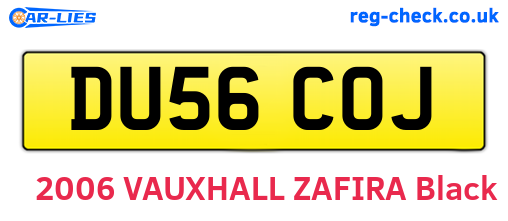 DU56COJ are the vehicle registration plates.