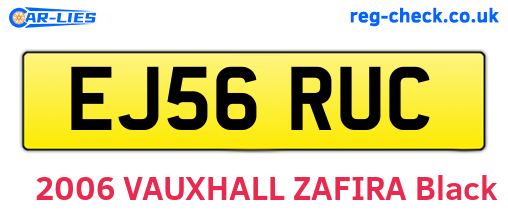 EJ56RUC are the vehicle registration plates.