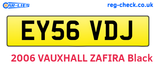 EY56VDJ are the vehicle registration plates.