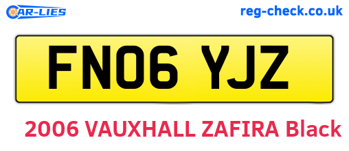 FN06YJZ are the vehicle registration plates.