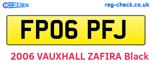 FP06PFJ are the vehicle registration plates.