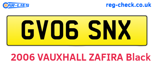 GV06SNX are the vehicle registration plates.