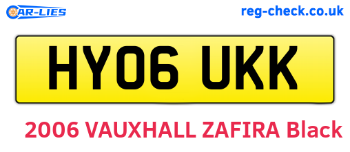 HY06UKK are the vehicle registration plates.