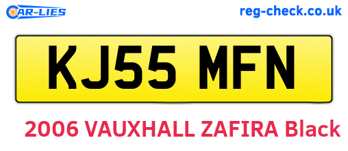 KJ55MFN are the vehicle registration plates.
