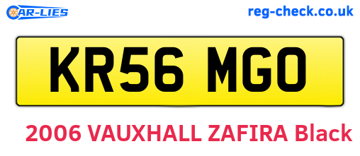 KR56MGO are the vehicle registration plates.