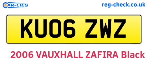 KU06ZWZ are the vehicle registration plates.