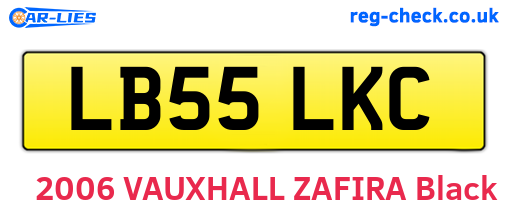 LB55LKC are the vehicle registration plates.