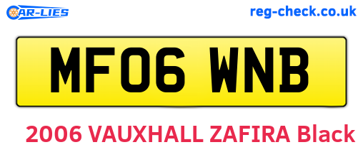 MF06WNB are the vehicle registration plates.
