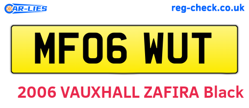 MF06WUT are the vehicle registration plates.
