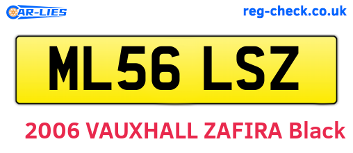 ML56LSZ are the vehicle registration plates.