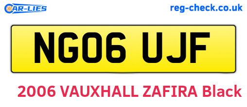 NG06UJF are the vehicle registration plates.
