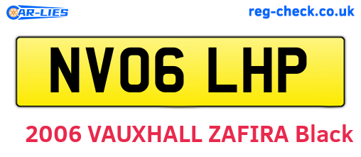 NV06LHP are the vehicle registration plates.