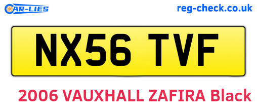 NX56TVF are the vehicle registration plates.