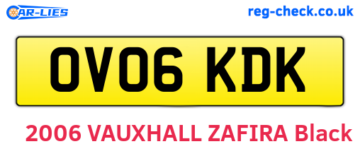 OV06KDK are the vehicle registration plates.