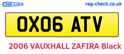 OX06ATV are the vehicle registration plates.
